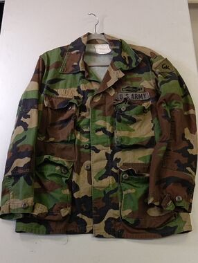 Just USA Men's Military Field Jacket in Woodland Camo